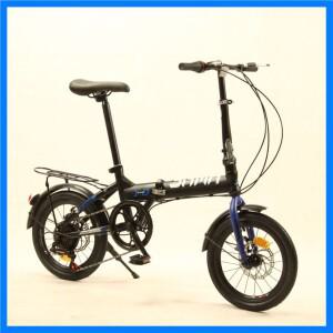 16인치 접이식 자전거 경량 휴대용 자전거 7단 디스크 브레이크 조절 가능한 시트 성인 남성 여성 학생 통