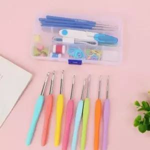 코바늘 바늘 보관 케이스 골무 포함 도구 모음