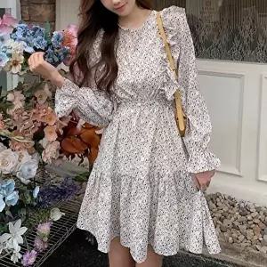 원피스 가을 A라인 하객 여성 프릴 TOP 여 (KYR-WFH7966)