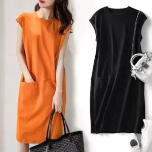 DHH-B116 주머니 포인트 데일리 쿨 원피스 (KYR-WD59BB8)