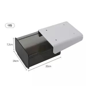 (SR) 붙이는 미니서랍 투명블랙 대형 언더 데스크 책상 책상밑 정리함 문구 필통 하단 간이 테이블