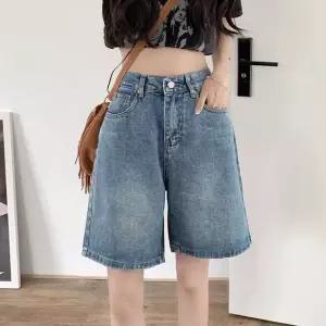여성 데일리 데님 반바지 캐주얼 세련 여름 청팬츠 버뮤다 여자