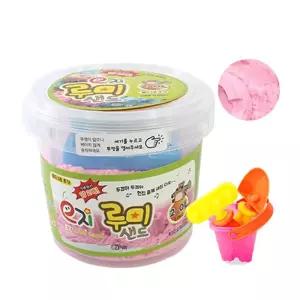 (루미샌드) 모래놀이세트 2L_핑크아트 도구 장난감 완구 촉감 눈장난감 놀이