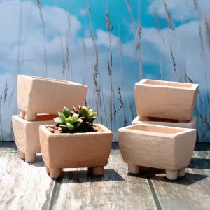 국내산 토분 통나무9 (3개1세트)- 투습 통기성 탁월한귀여운화분 빈티지 북유럽풍 인테리어 집꾸미기 베란