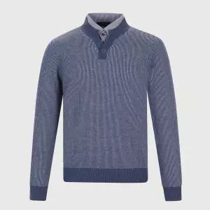 [롯데백화점]웰메이드 투톤 레이어드  코튼 혼방 니트 MIEBP5SC40153