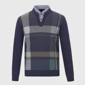 [롯데백화점]웰메이드 체크 패턴 레이어드 니트 MITBP5SC41156