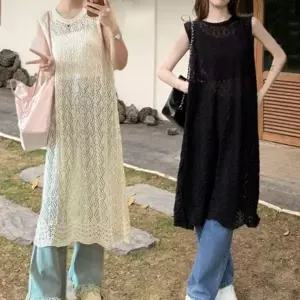 여름 쉬어소재 트랜디 스타일 레트로컴포트 롱라인 조끼BM-058