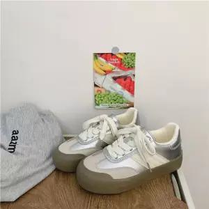 EAMT 여자 워킹화 스트릿 패션 영국 보드화 봄철 스타일 화이트 슈즈 라이브 방송 YJ1