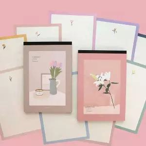 일러스트 111ZHL90 편지지 뜯어쓰는 패드형 편지지 랜덤