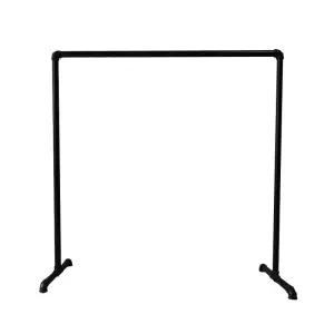 파이프 행거 원룸용 높이조절 스탠드 옷걸이 블랙 튼튼