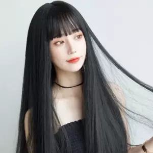 통가발 여성 긴생머리가발 자연스러운 여성가발 가발 생머리 스타일링