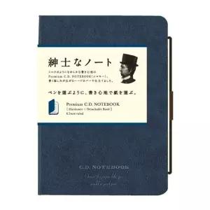 APICA/아피카 763AQE46 CD노트 하드커버 A6 네이비 CDS201Y 라인 6.5mm/96매 (1개)