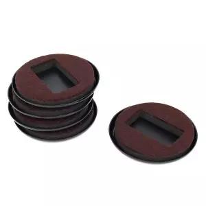 WL 카페트전용 의자바퀴 고정커버 갈색 5개입