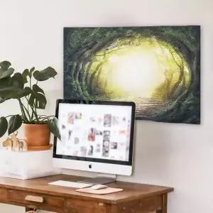 대형 패브릭 포스터 둥근숲 S 벽장식 인테리어장식 가림천 테피스트리 인테리어액자