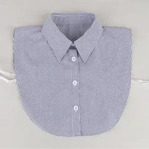 페이크카라 레이어드 셔츠 넥케이프 여성스트라이프셔츠 여성페이크셔츠 여성넥케이프