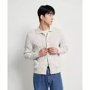 매장정품 빈폴 BEANPOLE MEN 케이블 칼라넥 카디건 베이지 BC615AC13A 582331