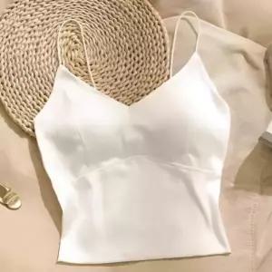 [라일리여성의류] Rly 끈나시 패드 크롭 민소매 캡나시 티 이너 슬림핏