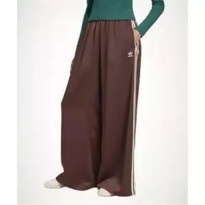 ADIDAS 새틴 와이드 레그 트랙 팬츠 - 브라운크림화이트 KD2541 1533146