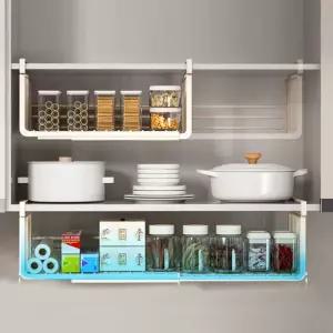 TLB 키친 슬라이딩 길이조절 무타공 선반 싱크대 상부장 정리대