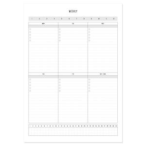 리코즈 스케줄러 A4 (먼슬리/위클리) 월간 플래너 주간 일정