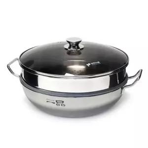 키친아트 일품 2단 통3중 스텐 찜냄비 찜기찜솥 30cm