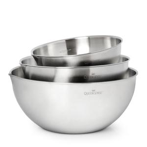 퀸센스 스텐믹싱볼 3종세트 / 스텐볼 깊은형 내부눈금 물코 믹싱볼세트