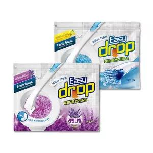 [이지드롭]변기크리너 리필2팩(핸들 미포함 / 24개입) / 변기솔 변기청소솔 변기클리너