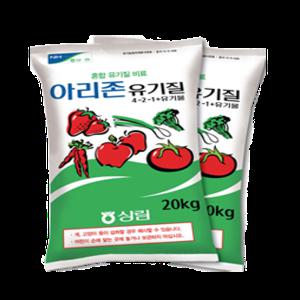 아리존 유기질 유박 비료 20kg 깻묵 미강 계분 유기농 나무 조경 퇴비 화분 텃밭