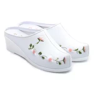 4.5cm 한복슬리퍼 중굽 꽃자수 한복신발 폐백 결혼식 웨딩슬리퍼 - 매화중숙