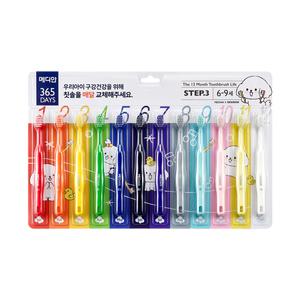 메디안 키즈 365 DAYS step3 어린이 칫솔 12입