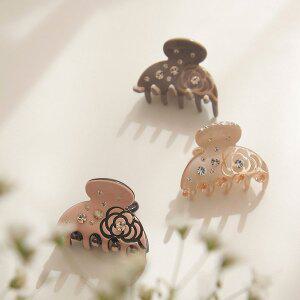 [바이데이지] 미니 장미 포인트 헤어집게핀 Bh0703