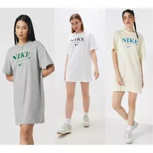 [나이키]나이키 루즈핏 레이나드 루즈핏 반팔원피스 옐로우 그레이 화이트