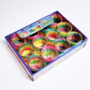 j (12개입) 1000 파스텔 무지개칼라링 레인보우칼라링 무지개링