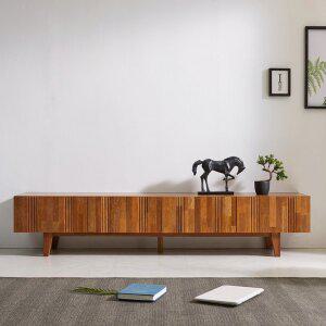 [슈퍼홈]비안나 티비다이 멀바우 원목 낮은 거실장 티비장 2000