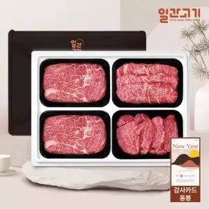 [롯데백화점]일간고기 1등급 암소한우 선물세트 1.6kg (등등채안)