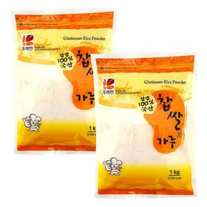 뚜레반 찹쌀가루(국내산찹쌀100%) A+ 1kg X 2개