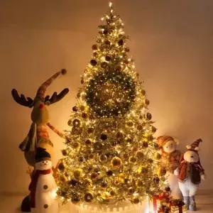 [텐바이텐]크리스마스 트리 장식 풀세트 글로시라떼그레이 300cm 양면