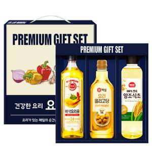 백설 즐거운요리 혼합3종 A세트 요리유/올리고당/식초