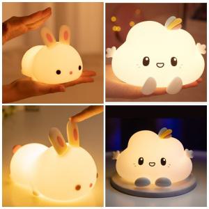 LED 토끼무드등 말랑말랑 버니 수면등 구름 취침등 터치 수유등 무선