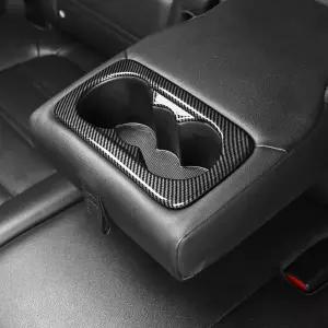 더뉴 쏘렌토 MQ4 튜닝 용품 2열컵홀더 커버 우드 카본 몰딩