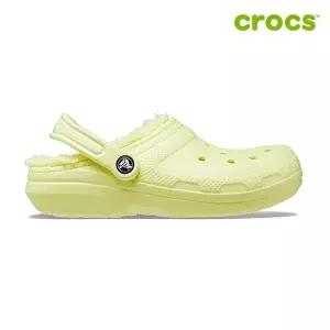 [크록스][크록스 정품] 클래식 라인드 클로그 공용 털샌들 203591-75U