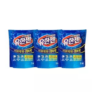 유한락스 산소계표백제 유한젠 분말형 리필 3kg x3개