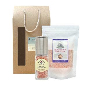 히말라야 핑크소금 세라믹 스텐그라인더 100g+굵은소금 500g 선물세트 답례품