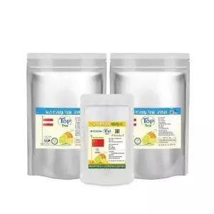 식용구연산 오스트리아산 구연산 리필 1kg 2개 + 분말비타민C 100g 1개 특허청 상표 등록 제품