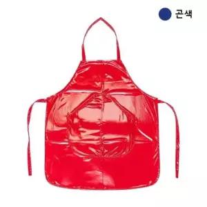 쌍마장갑 PU앞치마 단면PU 남색S 10개 자재