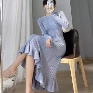 [오노마] ONM 롱원피스 프릴 밑단 니트 G126015 (S11881632)