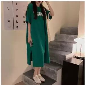 [오노마] ONM 레터링 레터링롱원피스 연그레이 그린 롱원피스 프린 (S12075425)