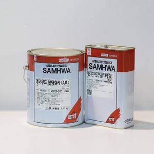 삼화페인트 에코우드 샌딩실라 투명 4L 목재용 우레탄페인트