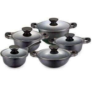 [쉐프앤쿡]PN풍년 펄블랙 주물 코팅IH 5종 냄비세트 인덕션 가능