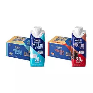 후디스 하이뮨 프로틴 액티브 밀크ZERO, 250ml, 18개, 1개 + 딥초코ZERO,  250ml, 18개, 1개